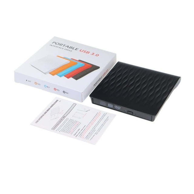 External CD DVD Drive USB 3.0 Type C Portable Ultra Slim CD DVD Rewriter Burner Writer Optical Drive ,Easy to Install