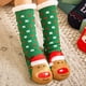 thumbnail image 2 of Ounissouiy 1 par de calcetines de estilo navideño para otoño e invierno, calcetines suaves portátiles, medias de fibra acrílica a la moda, Suministros térmicos Verde, 2 of 5