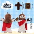 thumbnail image 4 of 13.4in Jesus Doll Movable Frame Bible Book Various Shapes High Playability For Hanging Easter Gifts Christmas Gifts For Boys And Girls-Red, 4 of 9