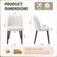 thumbnail image 6 of EOP Upholstered Dining Chairs Set of 2, Farmhouse Fabric Kitchen Chairs with Solid Wood Legs, Modern Restaurant & Cafe Side Chairs for Home Dining Room, Beige, 6 of 9