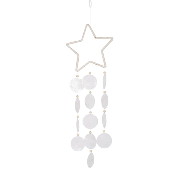 Campanas de viento con forma de concha, móviles decorativos conmemorativos para jardín o balcón. Estrella