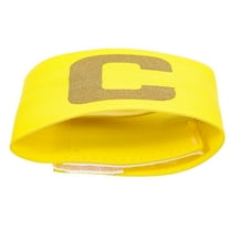 HAMPPLIES Captain Arm Bands for Soccer Yellow Polyester 1Set 11.8x2.6in