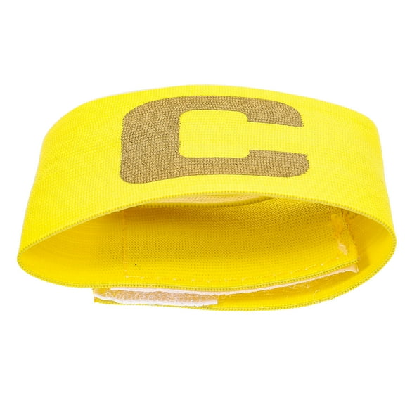 HAMPPLIES Captain Arm Bands for Soccer Yellow Polyester 1Set 11.8x2.6in