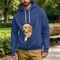 thumbnail image 6 of DDAPJ pyju Pet Pouch Hoodie Men Small Dog Carrier Hoodies Puppy Pouch Sweatshirt Unisex Animal Holder Pullover Tops Blue M, 6 of 8
