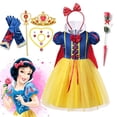 thumbnail image 2 of Disney-disfraz de princesa Blancanieves para niña, traje de 2 piezas con capa para Halloween, ropa de fiesta para niña de 2 a 8 años, 2 of 5
