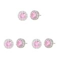 thumbnail image 3 of Guardurnaity 1 par de pendientes de cobre para mujer, Color sólido, repuesto fácil de combinar, pendientes redondos para niñas y mujeres, Type4 NO4, 3 of 6