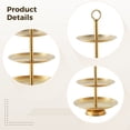 thumbnail image 3 of 3 Tier Serving Stand, Gold Dessert Cake Stand, Stainless Steel Serving Tray for Parties, Small Metal Dessert Cupcake Stand, Elegant Afternoon Tea Serving Platter, 3 of 5