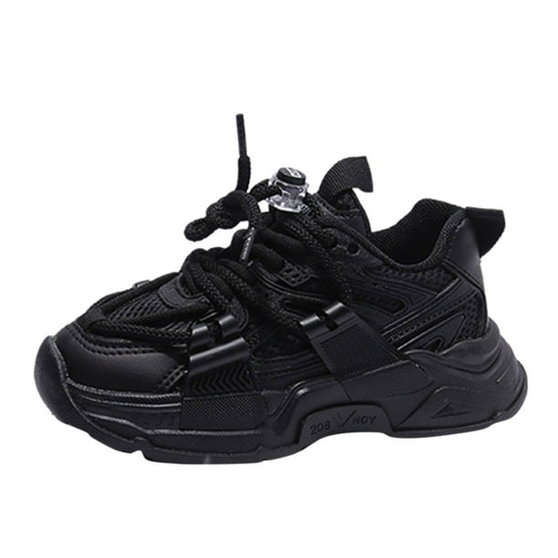 Ketyyh chn99 Baby Shoes Ballet Shoes for Girls Kids Children Sports Boys Run Shoes Flat Light Mesh Breathable Comfortable Solid Color Black 1.5 Big