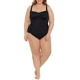 thumbnail image 6 of Embrace Your Curves™ By Miracle Brands® Women's and Women's Plus Eloise One Piece Sweetheart Ruched Swimsuit, 6 of 8