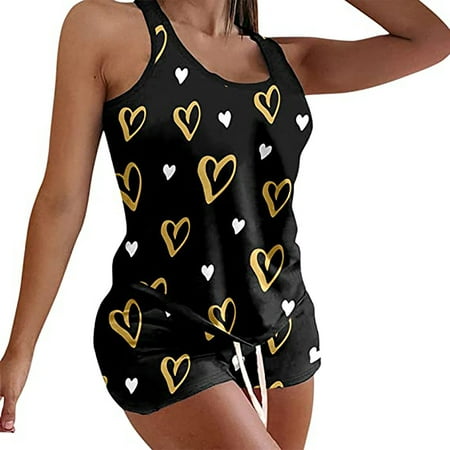 

Winter Pajamas for Women Cotton Pajamas for Women Women s Valentine s Day Love Printing Set Elastic Waist Short Pants Pajamas Sets Womens Pajama Sets Long Sleeve