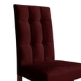 thumbnail image 4 of Castle Place Elegant Button Tufted Velvet Upholstered Dining Chairs, Red, Set of 2, 4 of 9