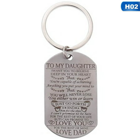 KABOER To My Son Daughter I Want You To Believe Love Dad Mom Dog Tag Military Keychain Ball Chain Gift For Best Son Birthday