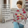 thumbnail image 4 of Haiem Rose Flowers Baby Nursing Cover & Nursing Poncho - Multi Use Cover for Baby Car Seat Canopy, Stroller Cover, 360°Full Privacy Breastfeeding Coverage, 4 of 9