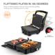 thumbnail image 5 of Panini Maker, iSiLER 4 Slice Panini Press Grill, Sandwich Maker with 2 Removable Drip Tray, Non-Stick Coated Plates, Opens 180 Degrees for Panini, Grilled Burgers, Steaks, Bacon, 5 of 5