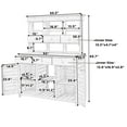 thumbnail image 5 of [Assembly Video Provided] 65.7'' H Tall Garden Potting Bench Table with Hutch,Patio Storage Workstation with 3 Shelves,6 Drawers,2 Bottom Cabinets&Side Hooks f, 5 of 6