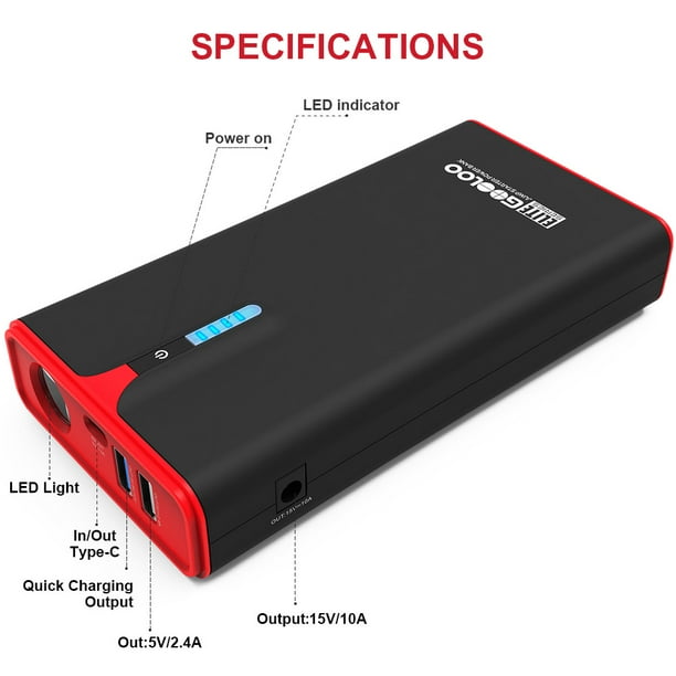 Gooloo 1500a peak supersafe car jump starter online