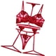 thumbnail image 1 of Gibobby Lenceria mujer sexy Conjunto de Lencería Sexy para Mujer Sexy Conjunto de Bralette de Encaje Cruzado Conjunto de Brasier y Bragas(Rojo, CH), 1 of 3