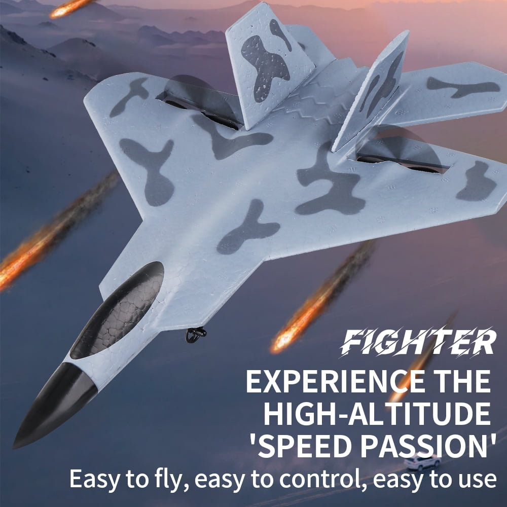 Remote Control Airplane Ready to Fly, 2.4Ghz 2 Channel RC Plane with 3-Axis Gyro Stabilization, Durable EPP Foam RC Jet Aircraft Glider for Beginners & Kids