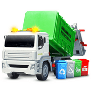 CifToys Garbage Truck Toys for Boys with Trash Cans, Friction Play Vehicle, Ages 3 - 8 Years