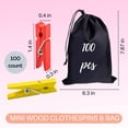thumbnail image 4 of Pinzas para ropa LOTIMOYIA, 100 unidades, madera de abedul natural con bolsa de almacenamiento, 4 of 7