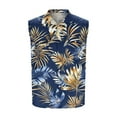 thumbnail image 6 of cllios Men's Summer Sleeveless Shirts Beach Tropical Tank Tops Casual Button Down Collared Vest Shirt Vacation Tops, 6 of 6