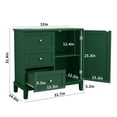 thumbnail image 3 of HLR Modern 32" Accent Cabinet 3 Drawers & Door, Wood Sideboard with Storage for Living Room, Green, 3 of 7