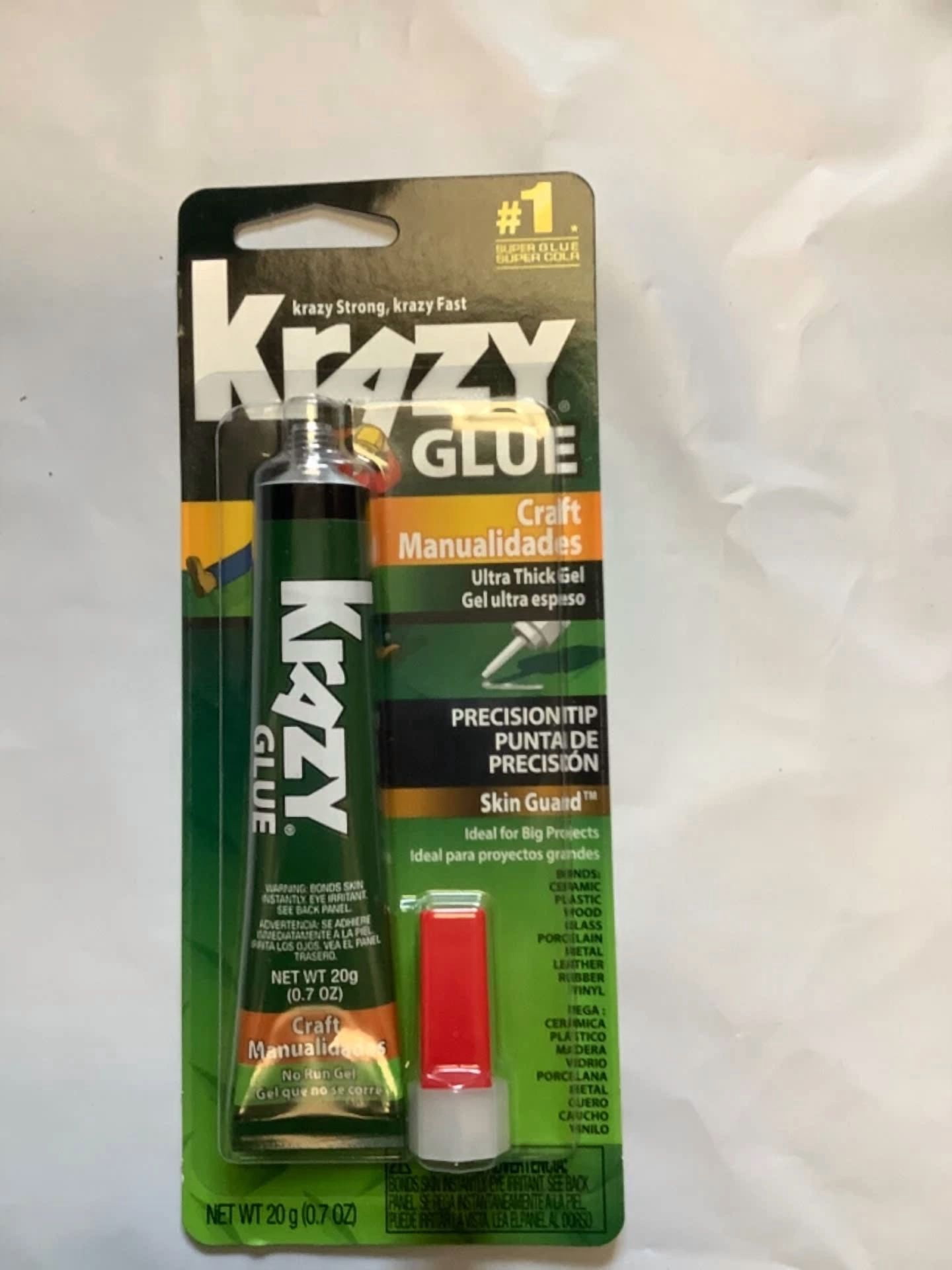 CIRCLE- 4*Krazy Glue Craft Ultra Thick Gel 20G .07Oz Precision Tip 80G Total