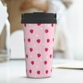 thumbnail image 6 of Fotbe Strawberry And Heart Printed Insulated Travel Coffee Mug Spill Proof Leak Proof Stainless Steel Coffee Tumbler Reusable Coffee Cups with Lids Thermos, 6 of 8