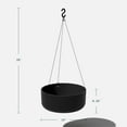 thumbnail image 4 of Veradek Mason Series Hanging Kona Bowl 14" Plastic-Stone Planter - Black, 4 of 8