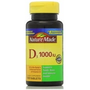 Nature Made Vitamin D 1000 IU Tablets 100 ea (Pack of 6)