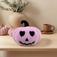 thumbnail image 4 of 5" Black Halloween Pumpkin Decor - Soft Plush Table Centerpiece for Fall, Thanksgiving & Spooky Party Displays (Kid-Friendly, Gift Ready), 4 of 7