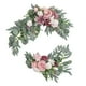 thumbnail image 3 of Guirnalda rústica de flores artificiales, telón de fondo floral para decoración de mesa de ceremonia Rosa Púrpura Púrpura Beige, 3 of 9
