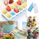 thumbnail image 3 of Bandejas para cubitos de hielo de 28 cubitos, paquete de 2, moldes de silicona que ahorran espacio, fácil liberación de hielo, apilables con tapas extraíbles, aptas para lavavajillas, sin BPA, 3 of 7
