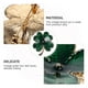 thumbnail image 4 of EeaseMX Broche de trébol de cuatro hojas chapado en oro, pin de solapa retro de trébol, accesorio para el Día de San Patricio (verde), 4 of 7