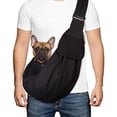 thumbnail image 1 of (Negro) Pet Sling, Hand Free Dog Sling Carrier Correa acolchada ajustable Tote Bag Bolsa de hombro de algodón transpirable Bolsillo frontal Cinturón de seguridad Transporte, 1 of 5