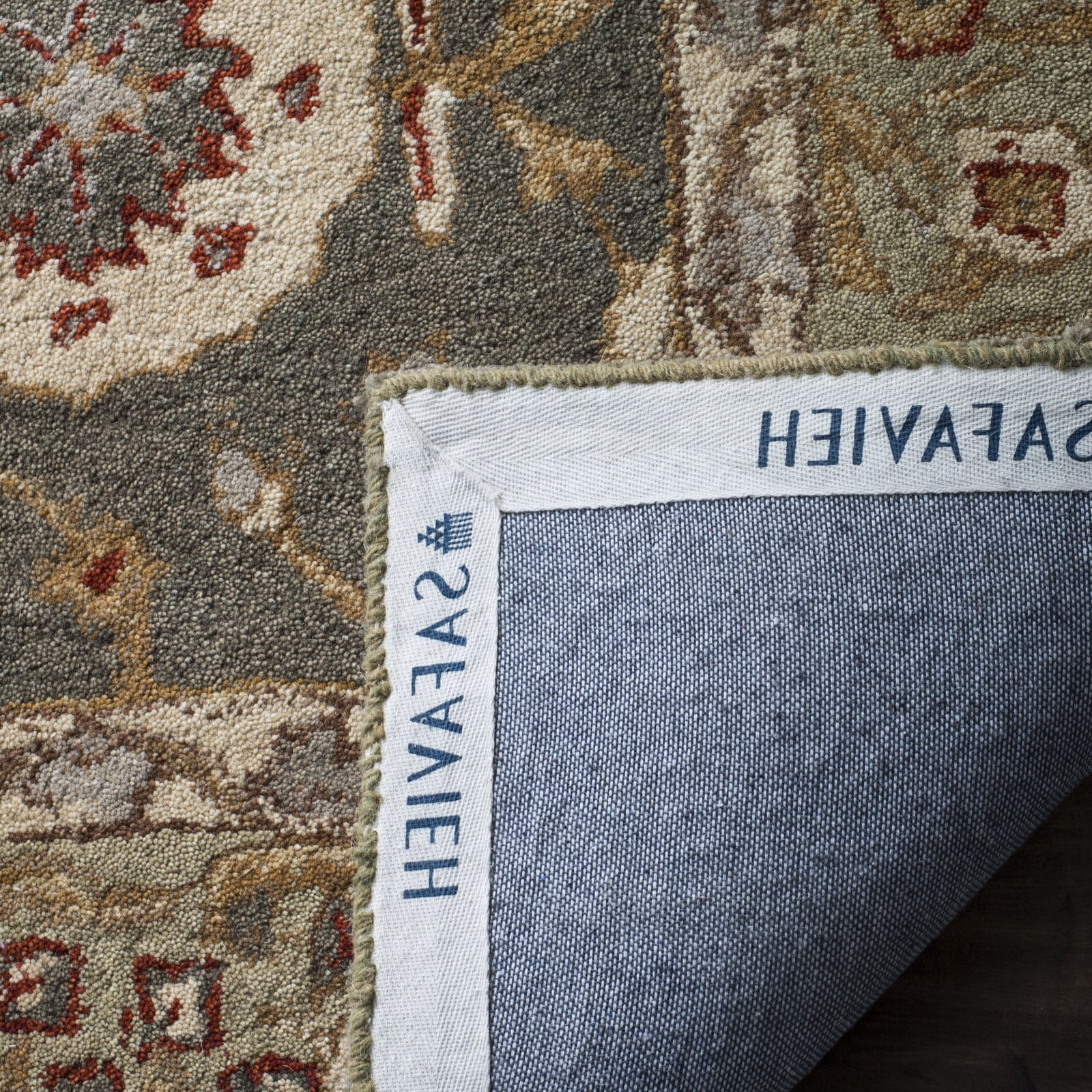 SAFAVIEH Anatolia Trinity Floral Wool Area Rug, Brown/Ivory, 2' x 3'