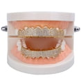 thumbnail image 4 of crystal aaa zircon 8 dientes superiores y 8 dientes inferiores hip hop boca parrilla dorada Sunnimix Tapas de boca y dientes, 4 of 8