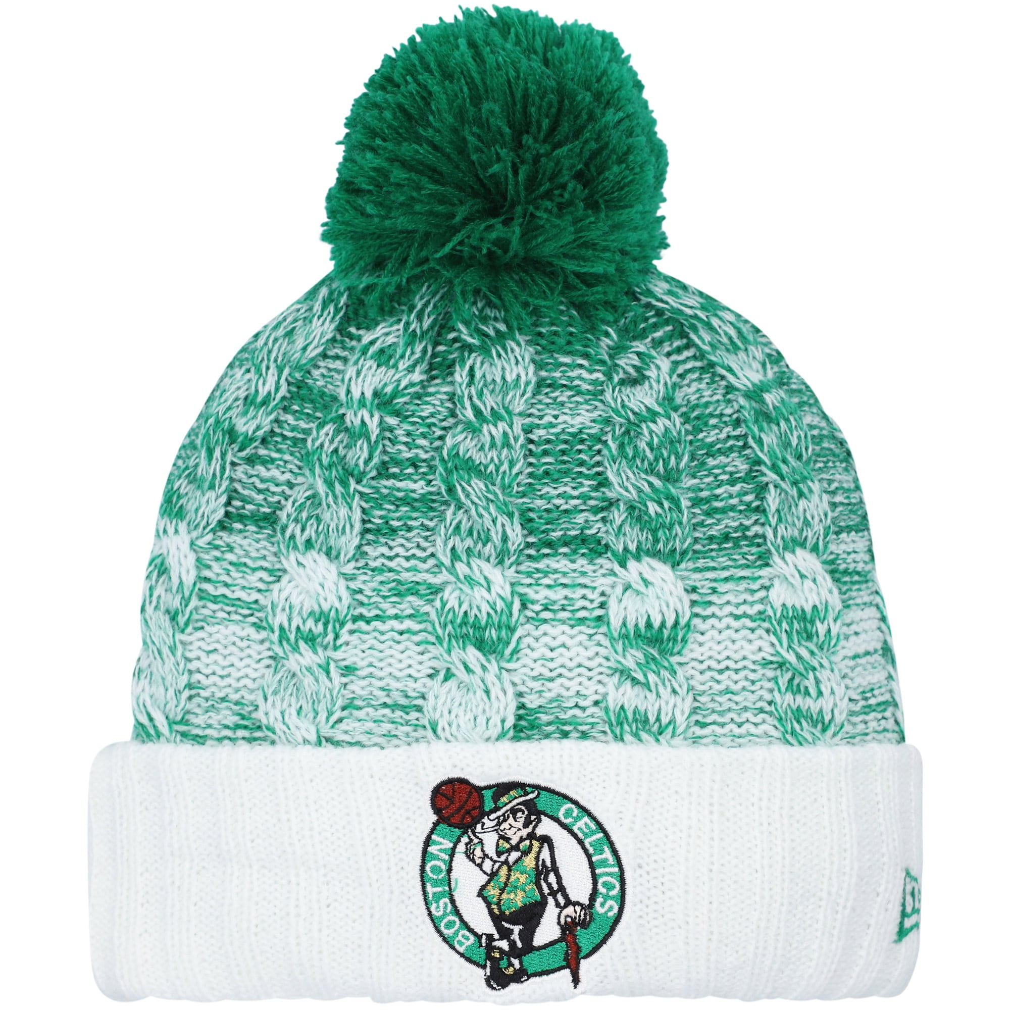 New Era Hats Boston Celtics Cuff Knit Beanie Hat Team Essential Black 