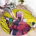 thumbnail image 2 of Kiwi - Cyberpunk Edgerunners Round Carpet Anime Style Rug, 2 of 5