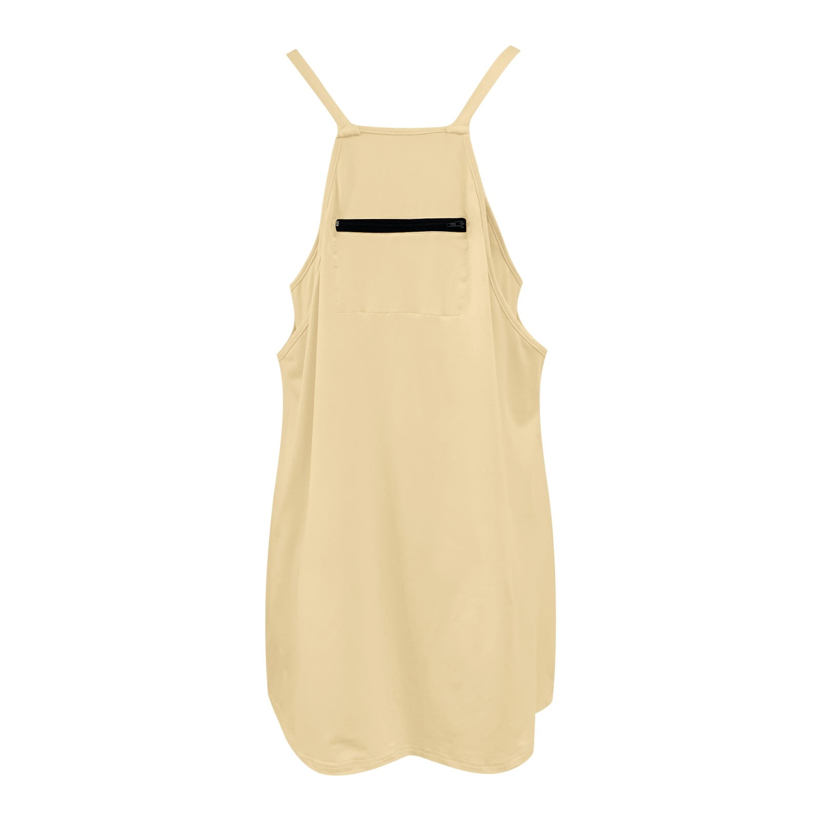 Athletic Dress for Women Casual Sleeveless Spaghetti Strap Sundress Workout Short Tennis Dress with Pockets