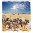 thumbnail image 3 of Ambesonne Wildlife Shower Curtain, Savannah National Park, 69"Wx70"L, Multicolor, 3 of 3