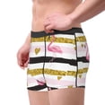 thumbnail image 4 of Naloa Gold Glittering Hearts and Flamingos Print Mens Underwear - Boxers for Men, Classic Briefs for Men, 4 of 9