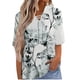 thumbnail image 1 of Moda mujer Casual manga corta cuello en V Sexy impreso Tops blusa con cordón camiseta Fridja ghk5376, 1 of 5