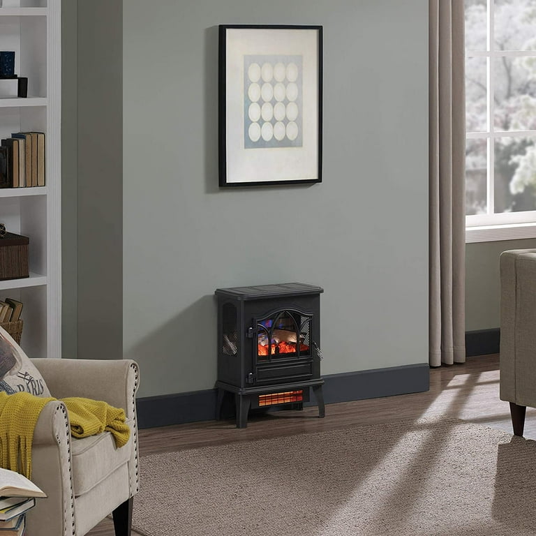 Duraflame 3D Black Infrared Quartz Log Heater - Portable