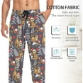 thumbnail image 4 of HPINK-T Christmas Sloths Print Men's Cotton Pajama Pants Soft Comfy Sleep & Lounge Pants Pjs Bottoms with Pockets, 4 of 7