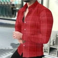 thumbnail image 2 of LIaqionyy Mens Button down Shirts Plaid Long Sleeve Dress Shirt Casual Business Collared Work Christmas Tops, 2 of 7