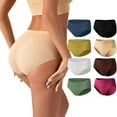 thumbnail image 5 of Underwear For Women Solid Color Mid Waisted Seamless For Women Underwear Sexy Panties High Cut Underwear Bikini Panties, 5 of 5
