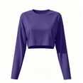thumbnail image 6 of Enjoytime Sweatshirt for Women Casual Trendy Solid Long Sleeve Crop Top Fall Fashion Comfy Crew Neck Sweatshirts, 6 of 6