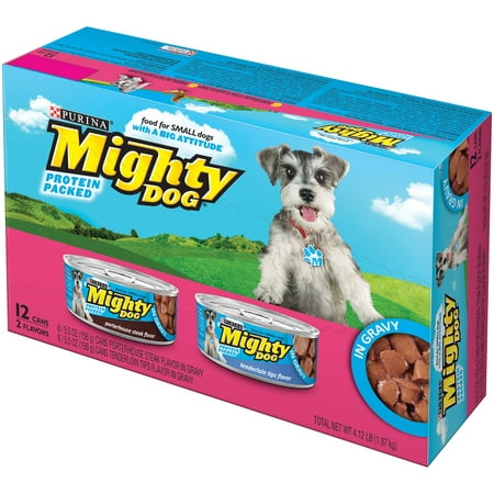 Purina Mighty Dog aliments pour chiens en sauce Variety Pack de 12 à 5,5 onces. Cans