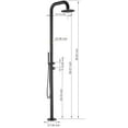 thumbnail image 3 of HEATGENE Outdoor Shower with Rain Shower and Handheld Shower Head for Outside/Poolside/Patio Drench Shower - Matte Black, 3 of 4